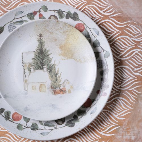 Coup Dinner Plate Stoneware Ø10.24in Noite Feliz