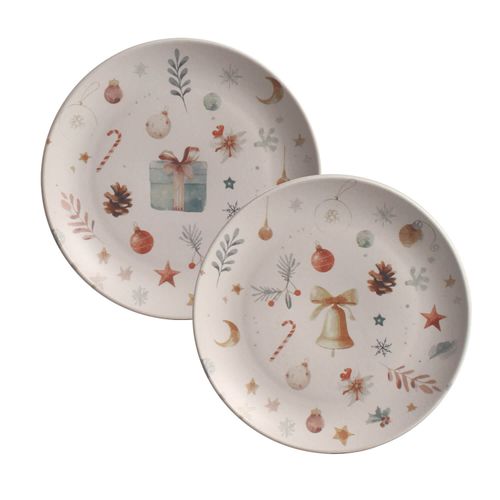 Coup Dessert Plate Kit Stoneware Ø7.64in Noite De Natal