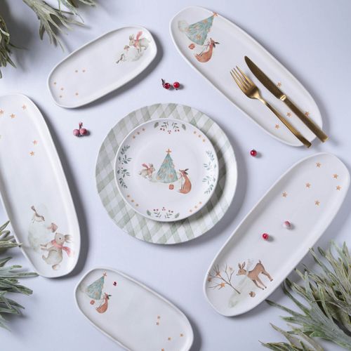 Coup Dessert Plate Stoneware Ø7.64in Christmas Card