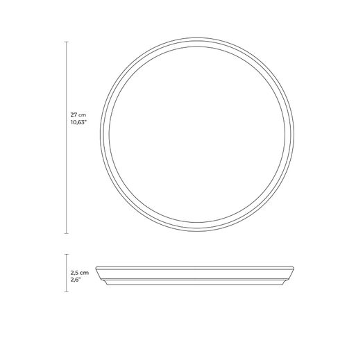 Neo Dinner Plate Stoneware Ø10.63in Black Matte