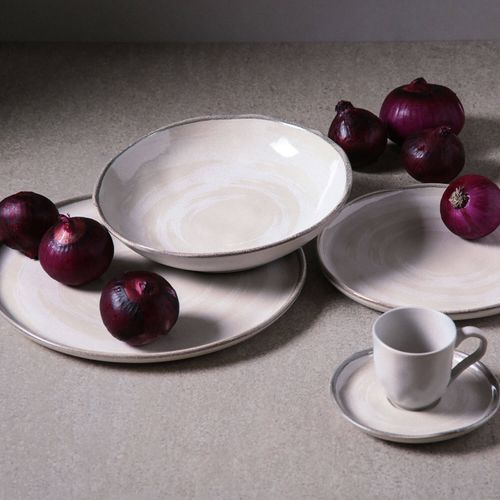 Bio Soup Plate Stoneware Ø8.86in 28.07oz Amaretto