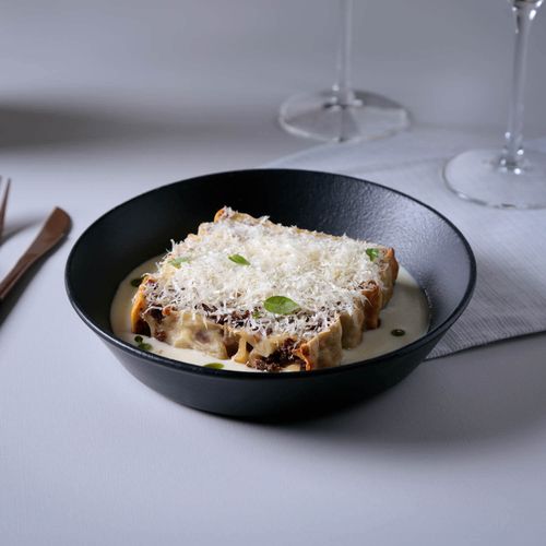 Neo Soup Plate Stoneware Ø7.68in 21.30oz Black Matte