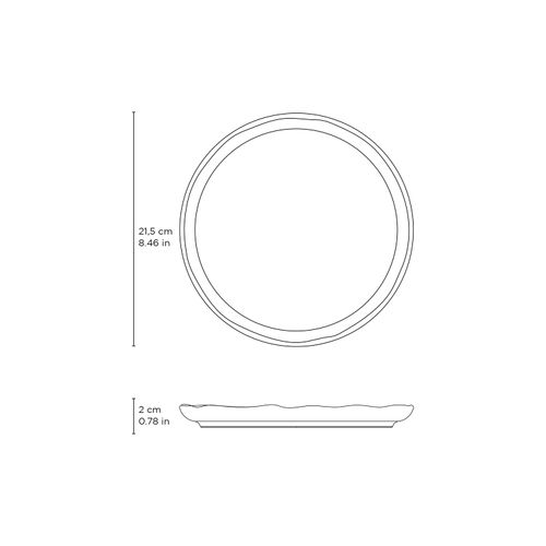 Bio Dessert Plate Stoneware Ø8.46in Croco