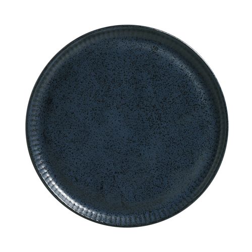 Linhas Dessert Plate Stoneware Ø8.46in Night Blue