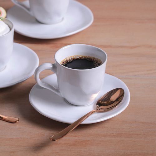 Organic Coffee Cup Stoneware 4.06oz New White