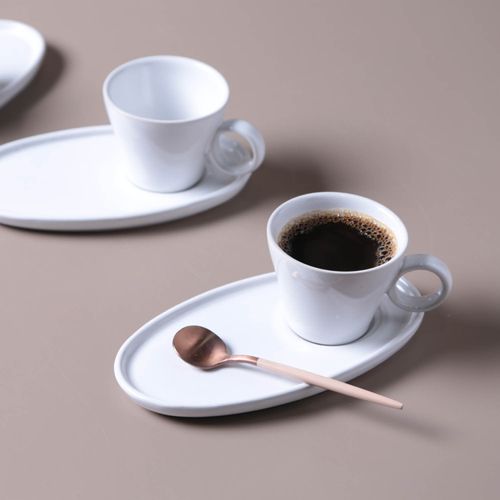 Neo Coffee Cup Stoneware 3.72oz New White