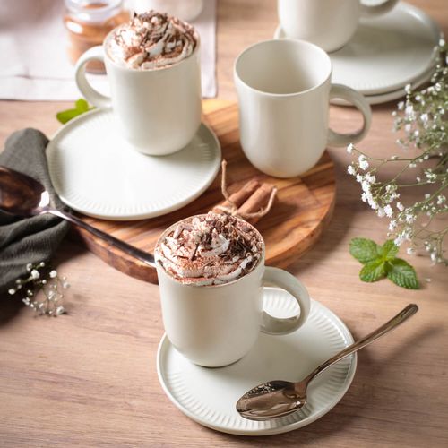 Coup Mug With Saucer Kit Stoneware 11.16oz Clay