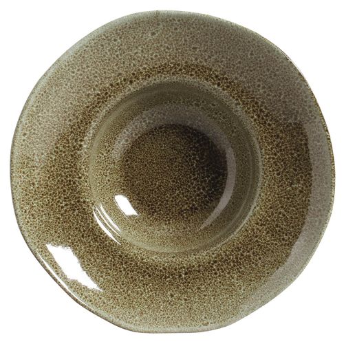 Organic Deep Rim Plate Stoneware Ø11.02x2.56in 15.22oz Croco