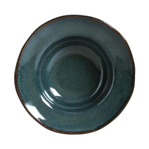 Organic Deep Rim Plate Stoneware Ø7.48x2.17in 8.45oz Oceano