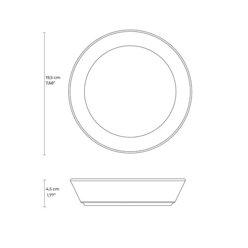 Neo Soup Plate Stoneware Ø7.68in 21.30oz Echo