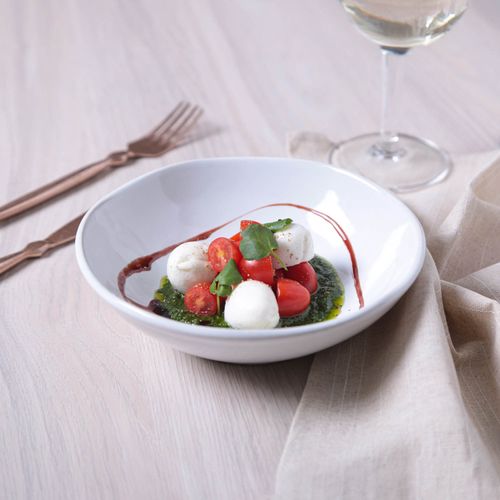 Organic Bowl Stoneware Ø6.89x2.17in 17.58oz New White