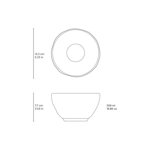 Organic Bowl Stoneware 18.87oz Night Blue