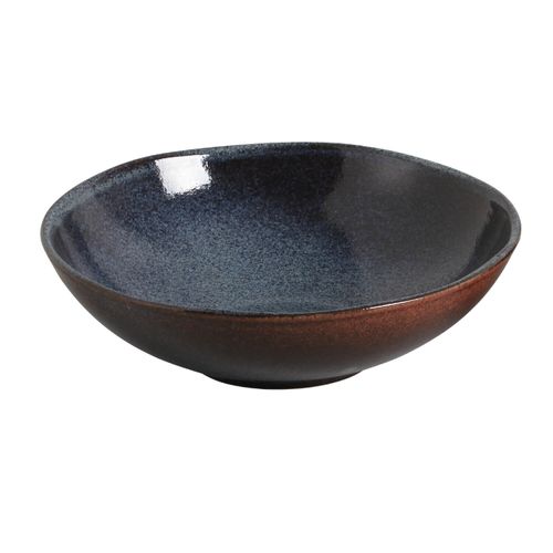 Organic Bowl Medium Stoneware Ø25x3.15in Titanium
