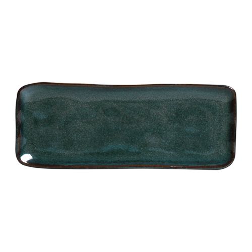 Organic Rectangular Platter Stoneware 12.99x5.12in Oceano