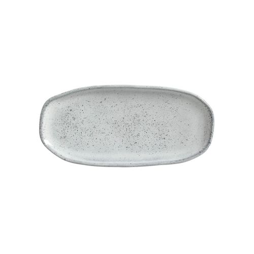 Organic Shallow Oval Platter Stoneware 9.06x4.33in Echo