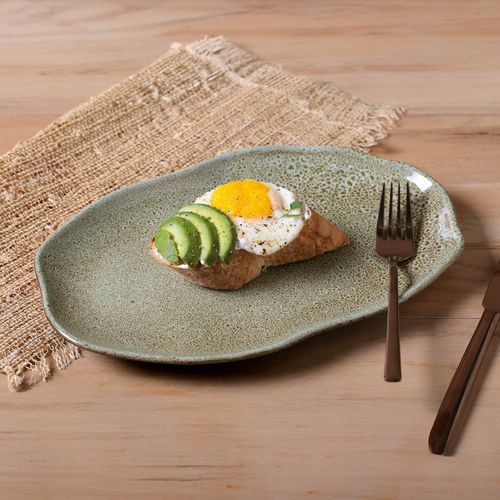 Bio Shallow Oval Platter Stoneware 11.81x7.87incroco