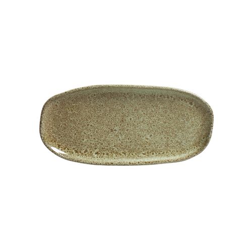 Organic Shallow Oval Platter Stoneware 9.06x4.33in Croco