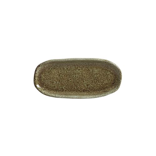 Organic Shallow Oval Platter Stoneware 6.5x3.15in Croco