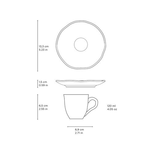 Bio Coffee Cup Stoneware 4.06oz Night Blue