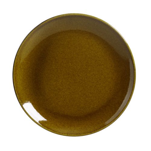 Coup Dessert Plate Stoneware Ø7.64in Amber