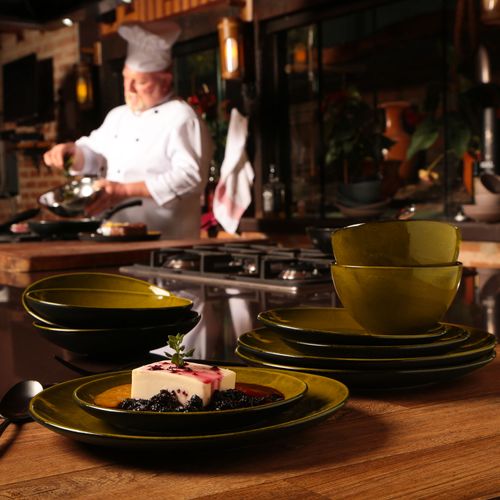 Coup Soup Plate Stoneware Ø7.99in 20.29oz Amber