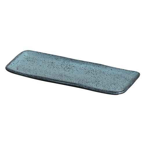 Organic Rectangular Platter Stoneware 8.66x3.74in Night Sky