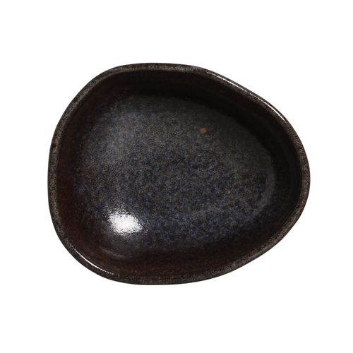 Organic Oval Bowl Stoneware 5.71x4.72in 8.96oz Titanium